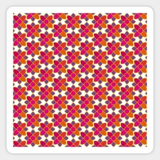 Pretty pink and purple flower pattern, version three Magnet